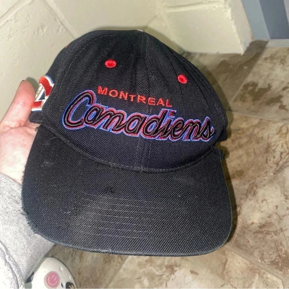 Men’s Vintage 1993 Montreal Canadians NHL Snap Back  Hat Zephyr brand Worn Out - Picture 5 of 14